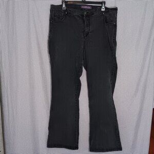 Gloria Vanderbilt Amanda Bootcut Jeans Black Denim Plus Size 20W